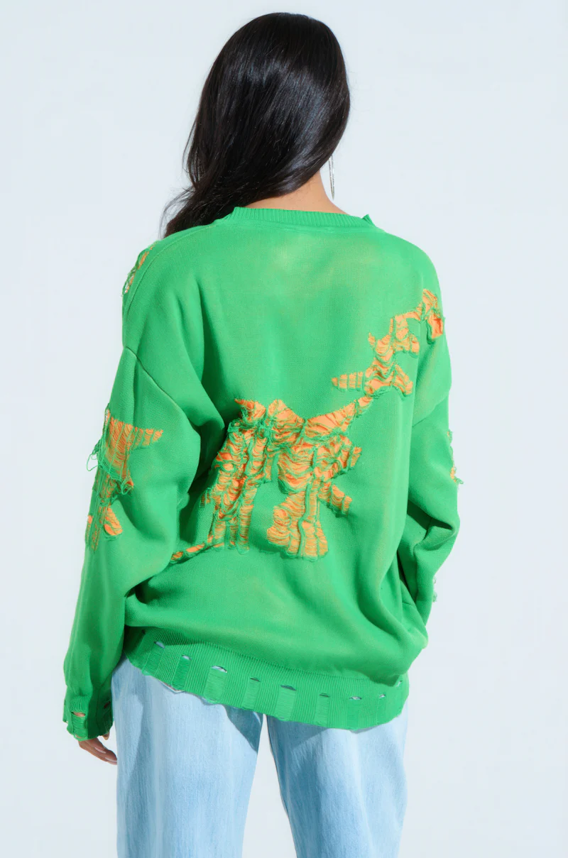 WHERE ARE YOU DISTRESSED SWEATER - Image 4