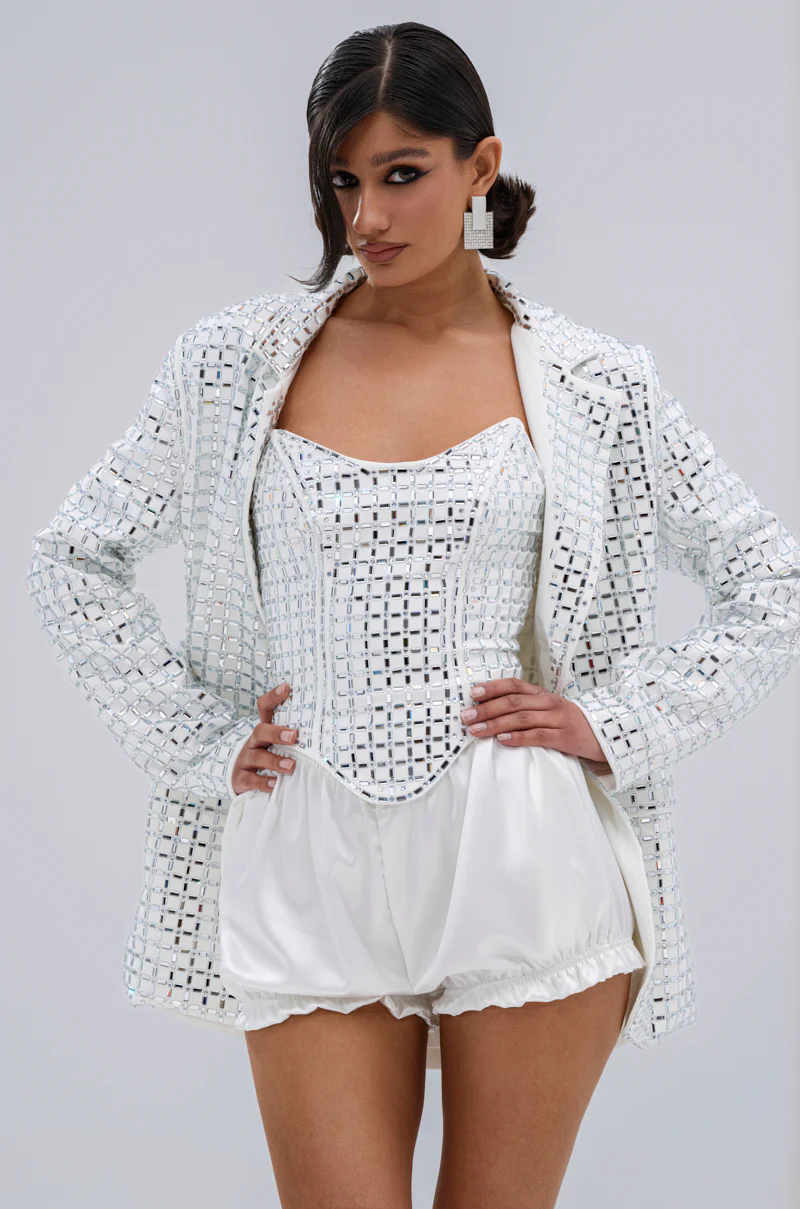 WHITE HOT EMBELLISHED BLAZER - Image 4