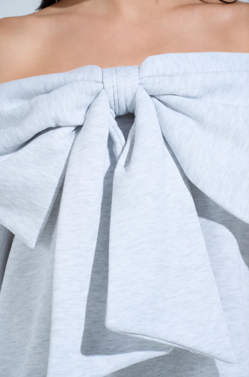 WHO ME? BOW FRONT SWEATSHIRT DRESS - Image 6