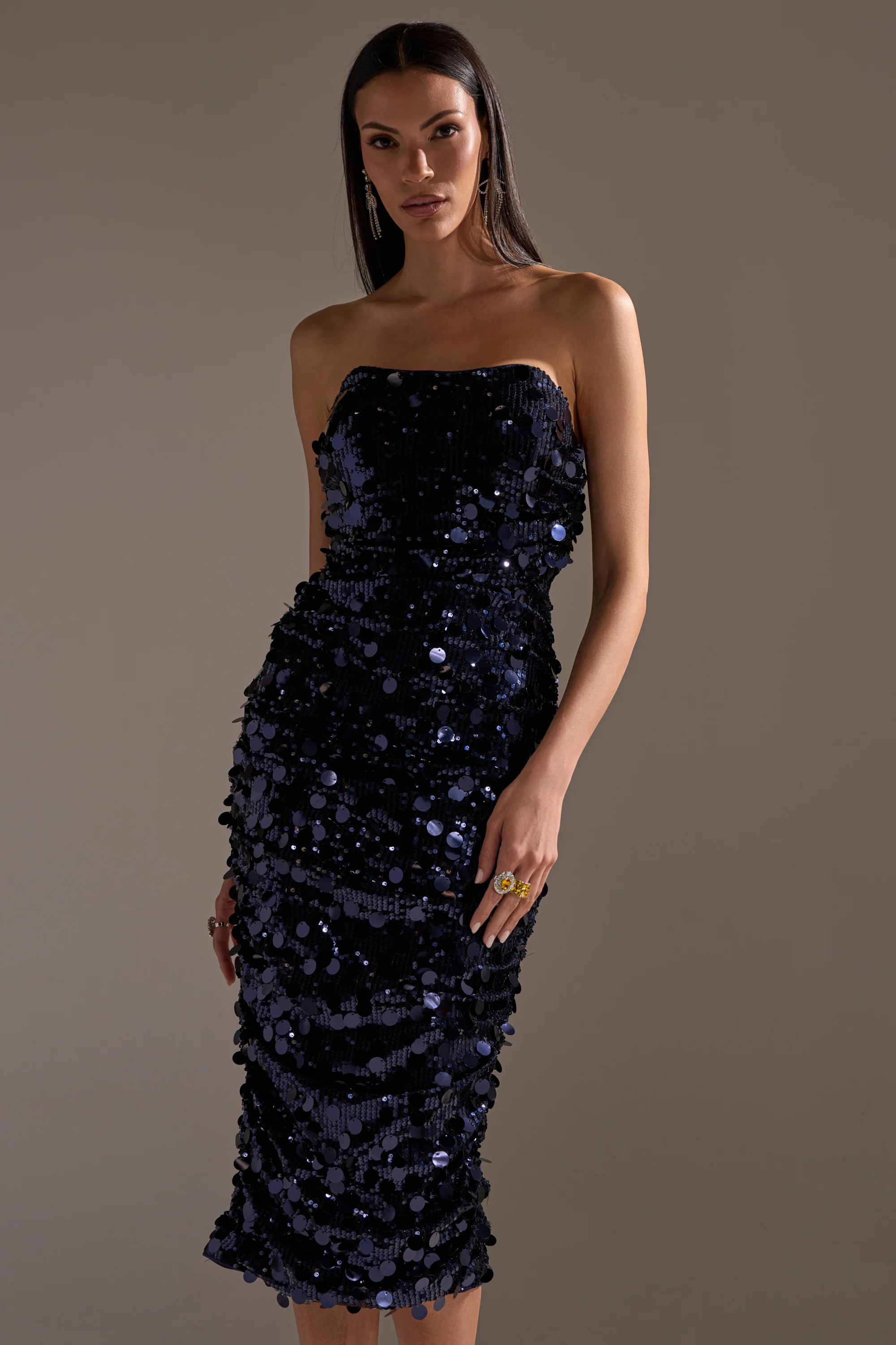 WHO'S THAT GIRL SEQUIN MIDI DRESS - Image 4