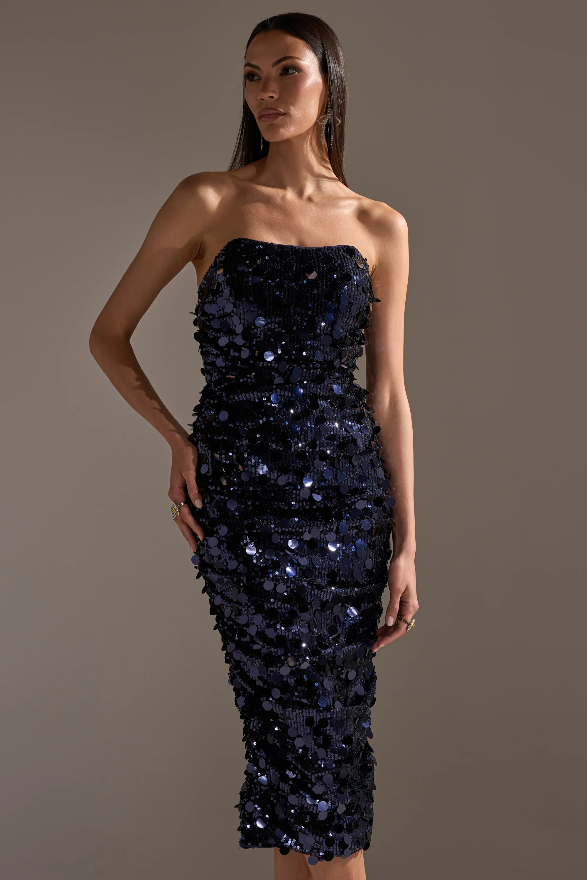 WHO'S THAT GIRL SEQUIN MIDI DRESS - Image 5