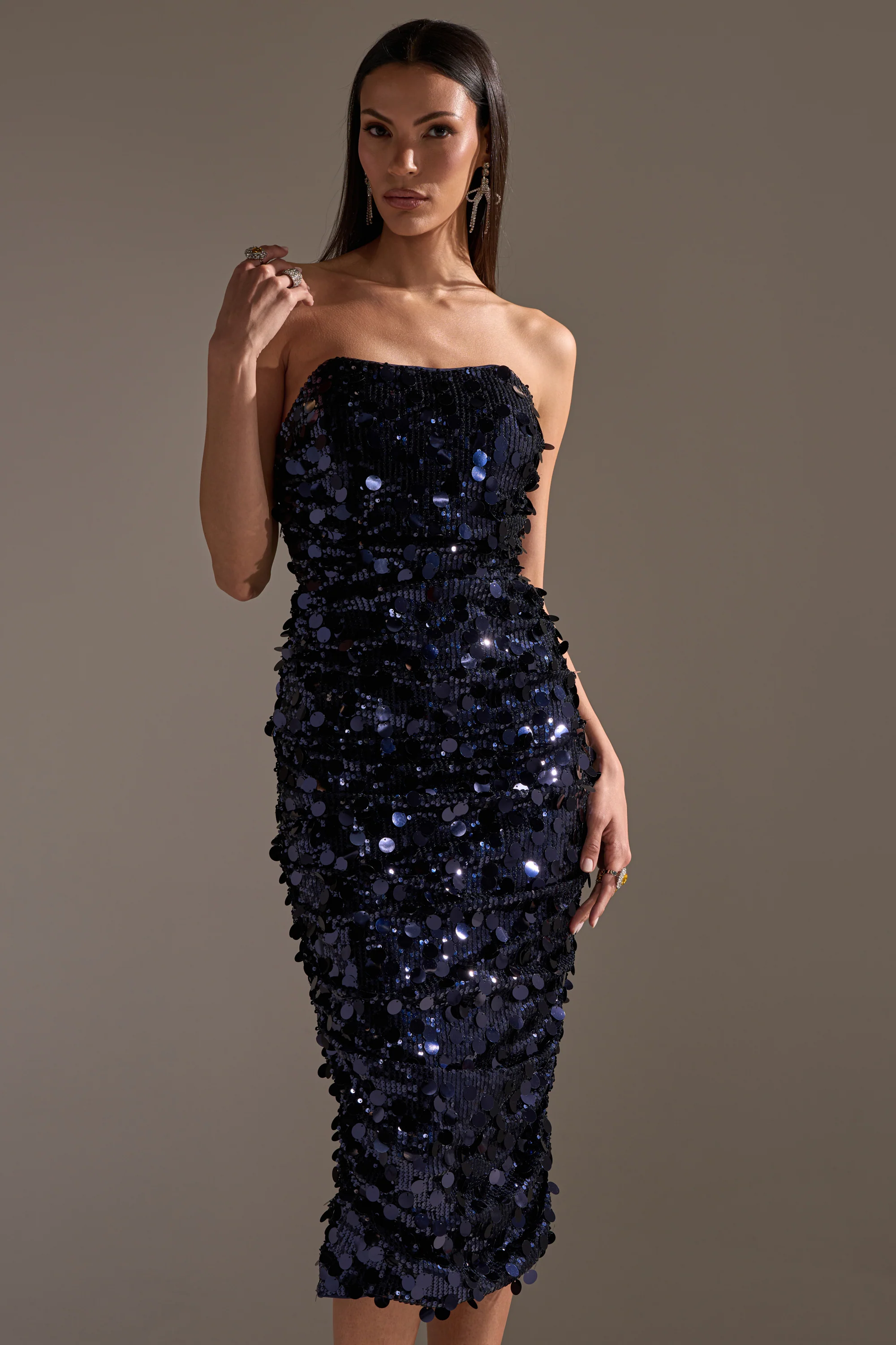 WHO'S THAT GIRL SEQUIN MIDI DRESS - Image 6