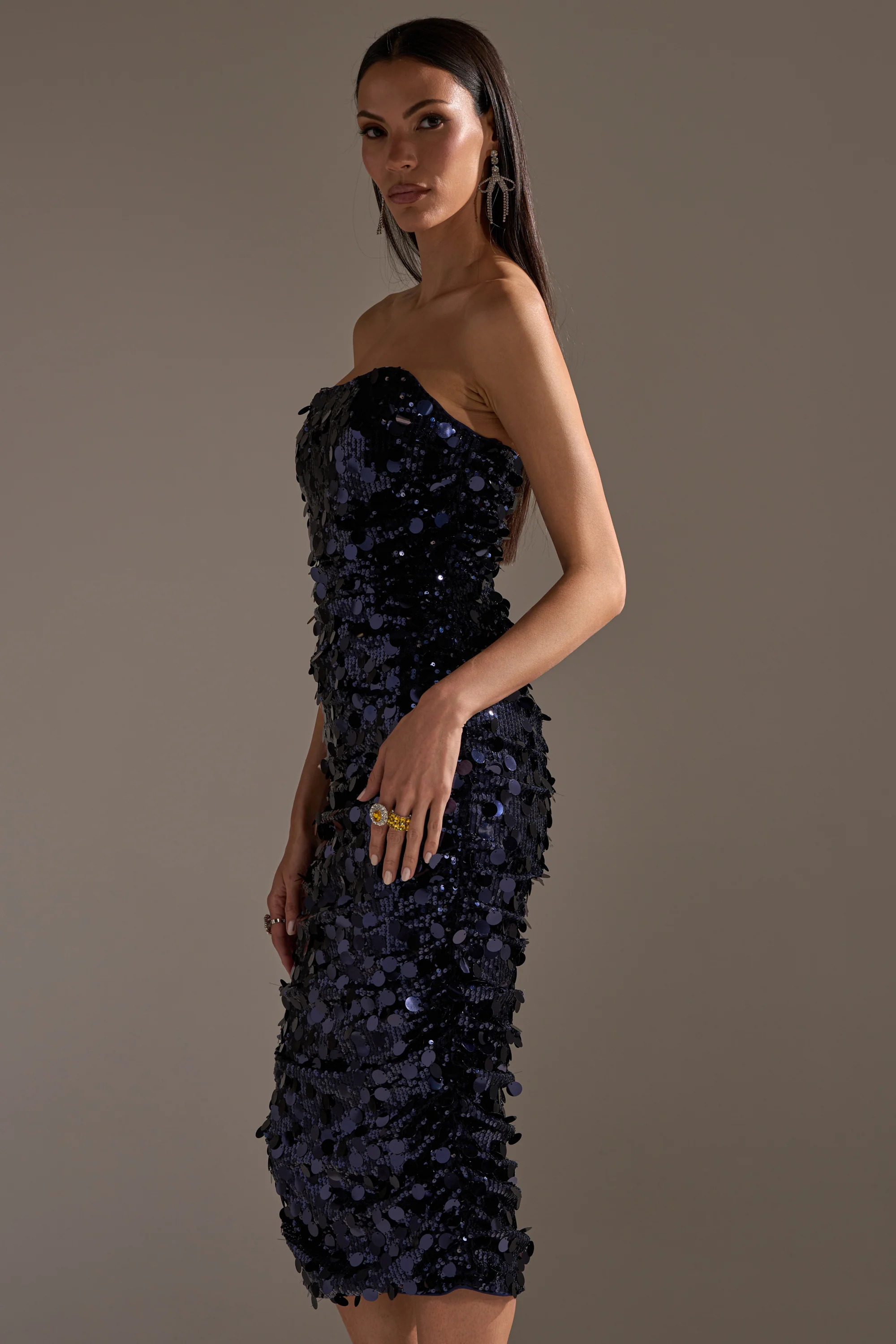 WHO'S THAT GIRL SEQUIN MIDI DRESS - Image 7