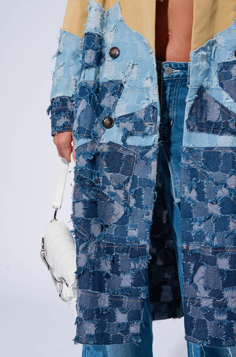 WICKER PARK DENIM DETAIL TRENCH - Image 8