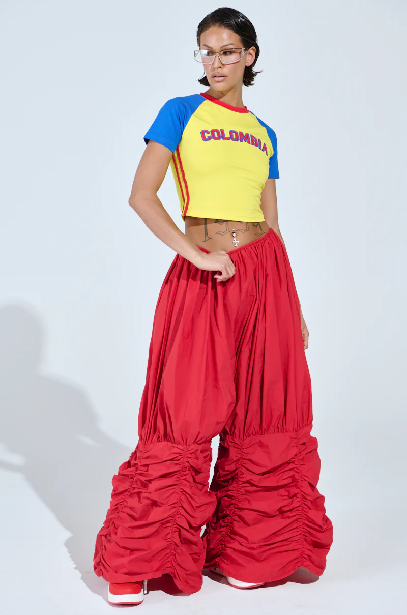 WIDE LEG SCRUNCHED HEM PANTS - Image 5