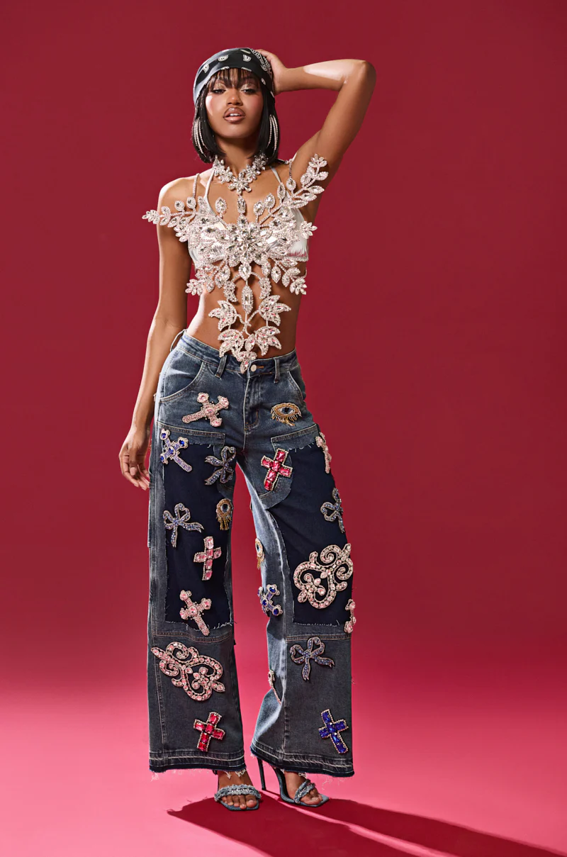 WILD AND FREE RHINESTONE DENIM - Image 3