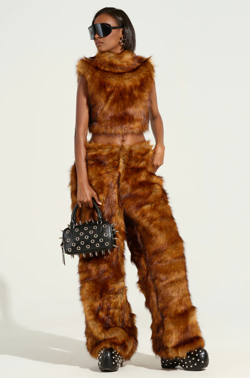 WILD CHILD CROPPED FUR VEST - Image 6