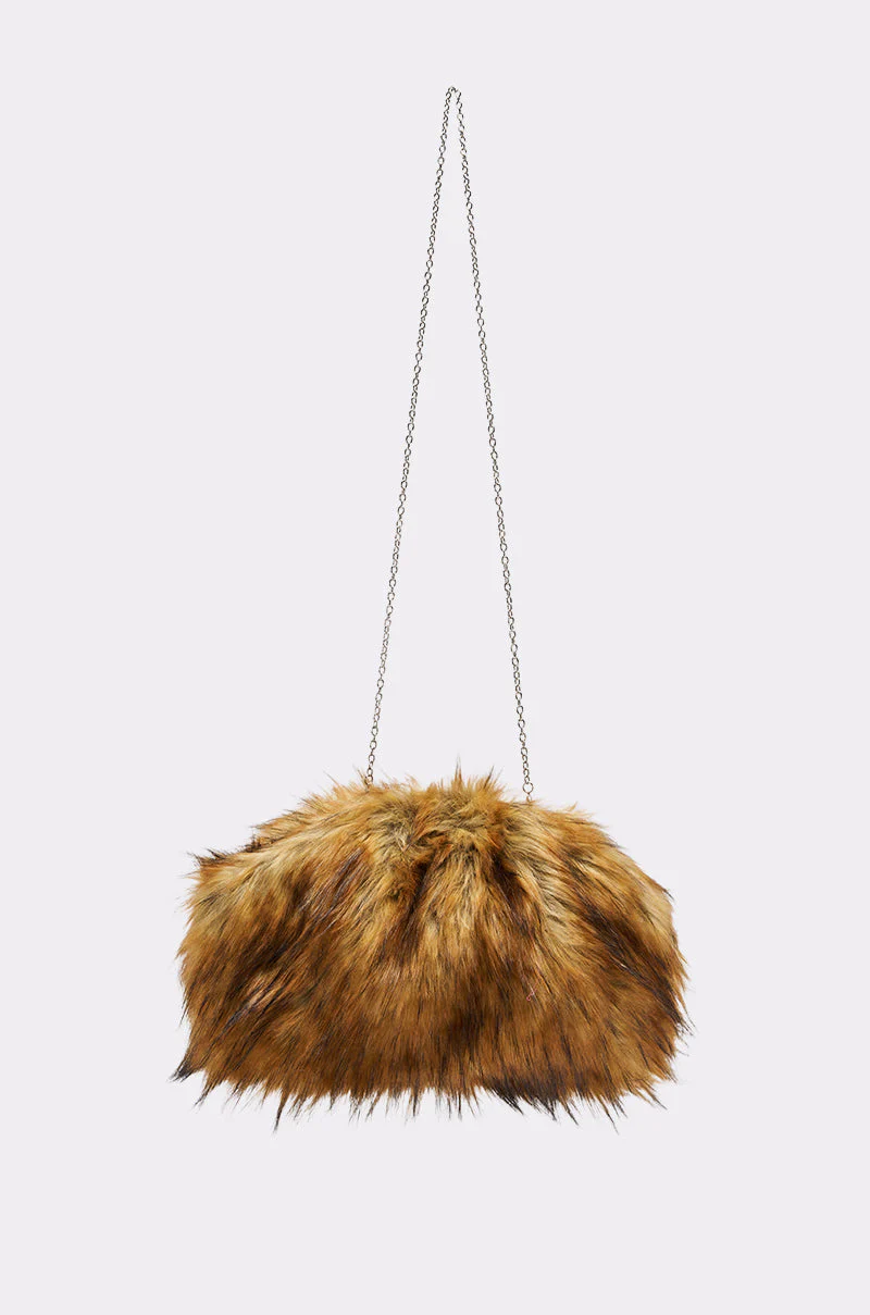 WILD CHILD FAUX FUR CLUTCH - Image 5