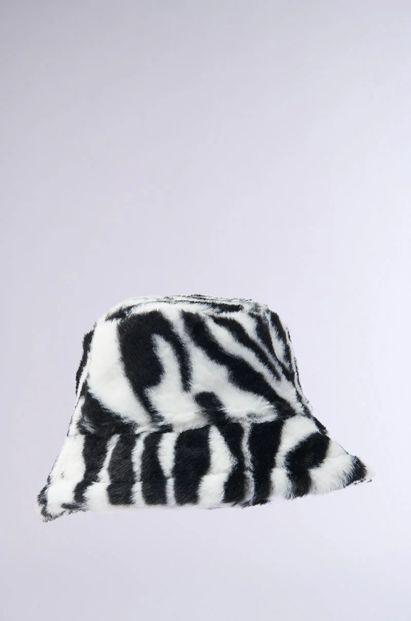 WILD CHILD ZEBRA FAUX FUR HAT - Image 4