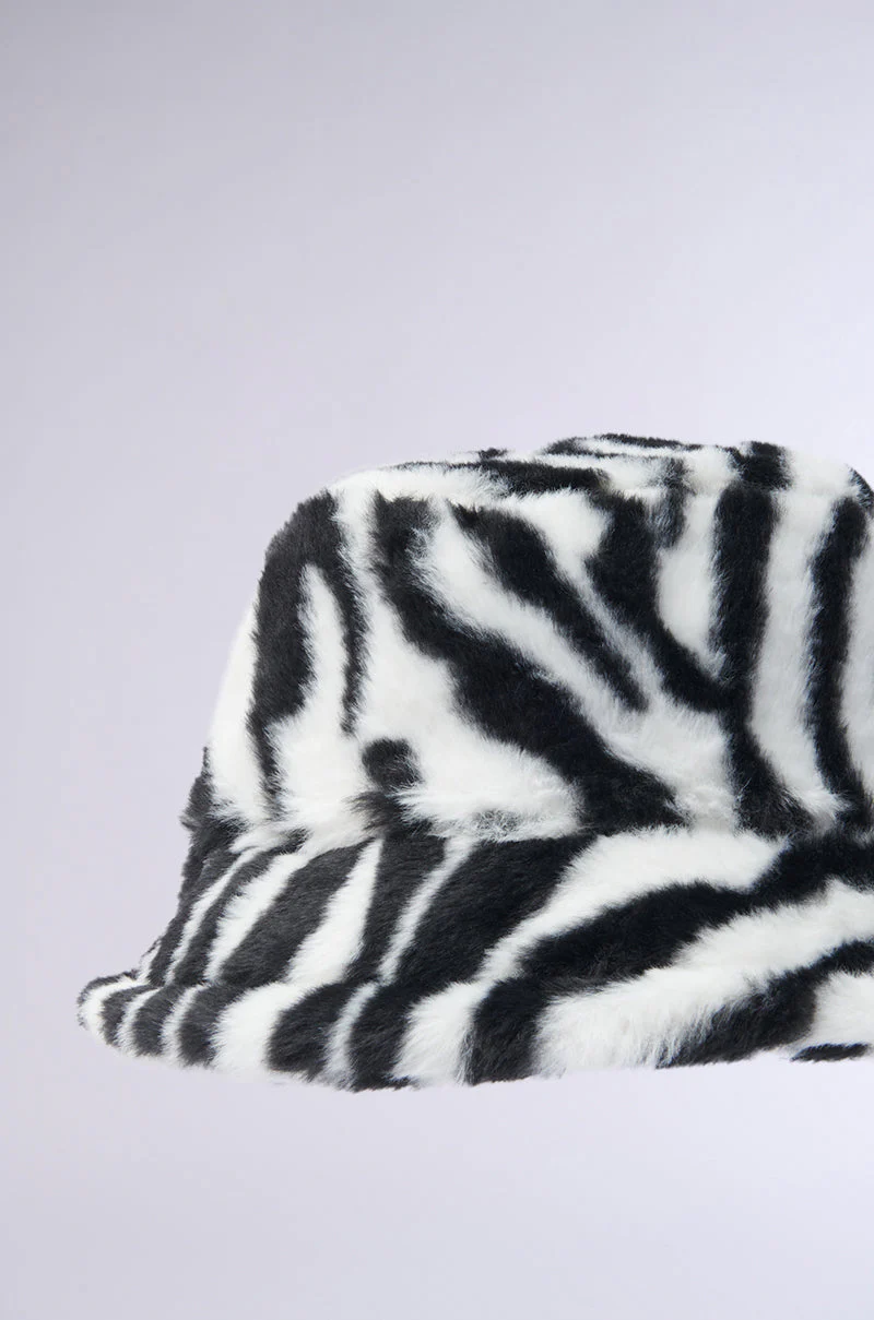 WILD CHILD ZEBRA FAUX FUR HAT - Image 5