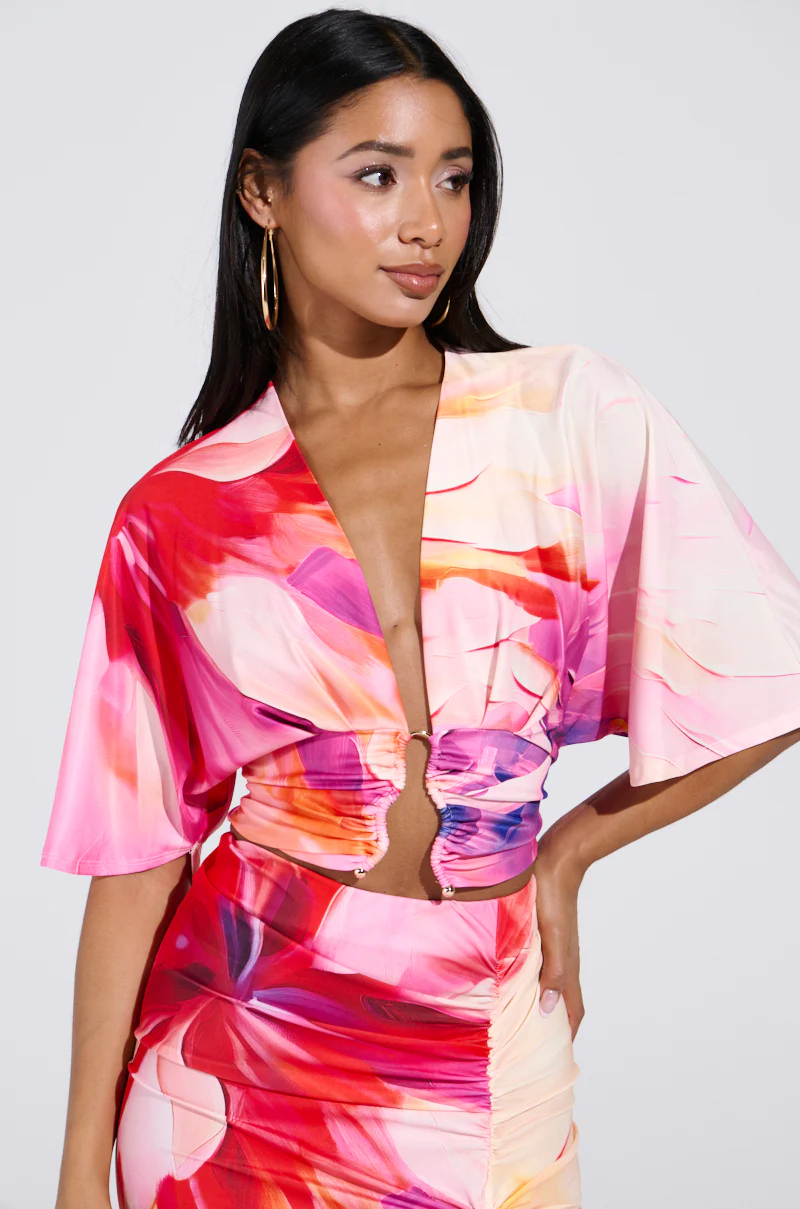 WILD FIRE FLORAL BLOUSE - Image 2