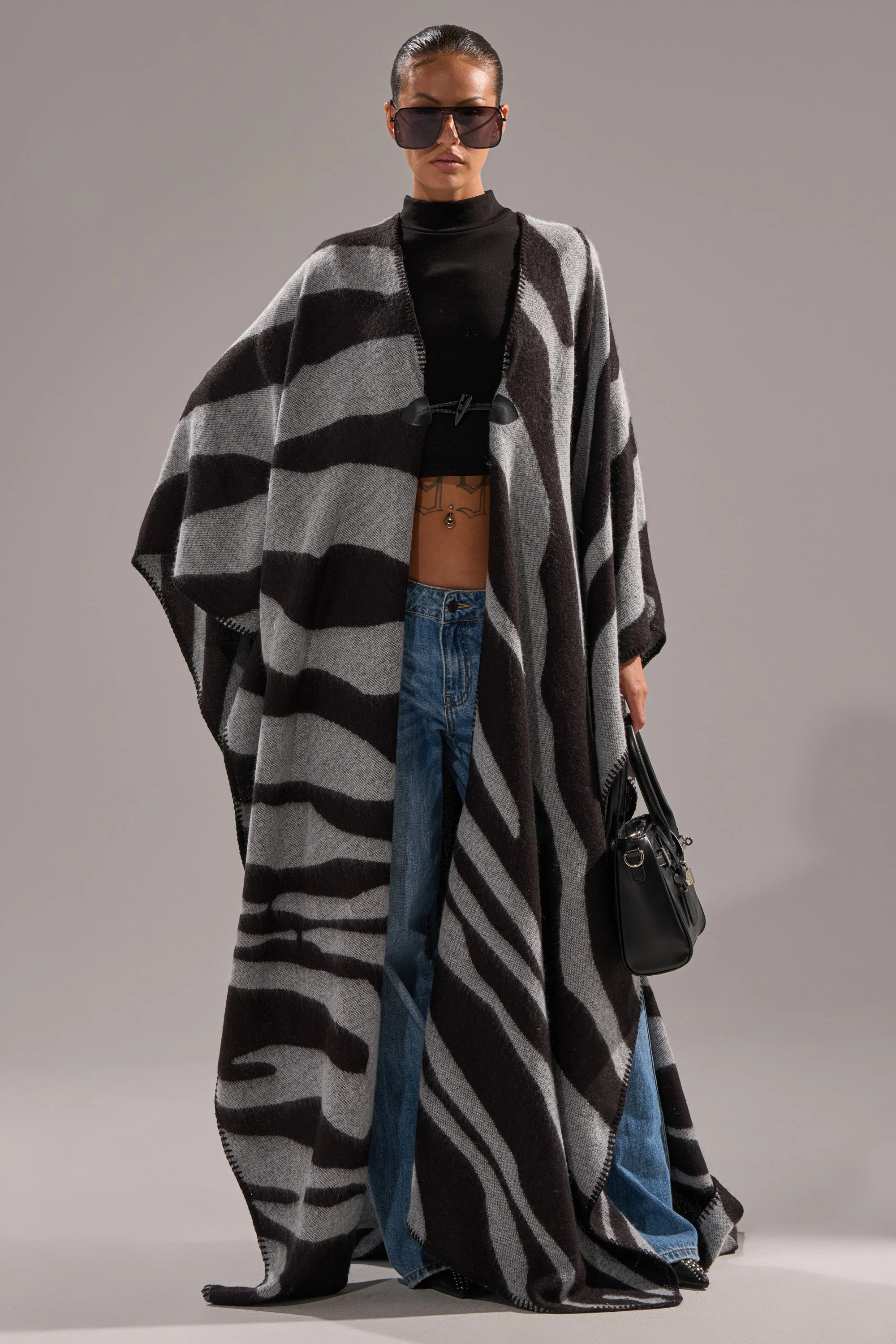 WILD ONE KNIT MAXI PONCHO