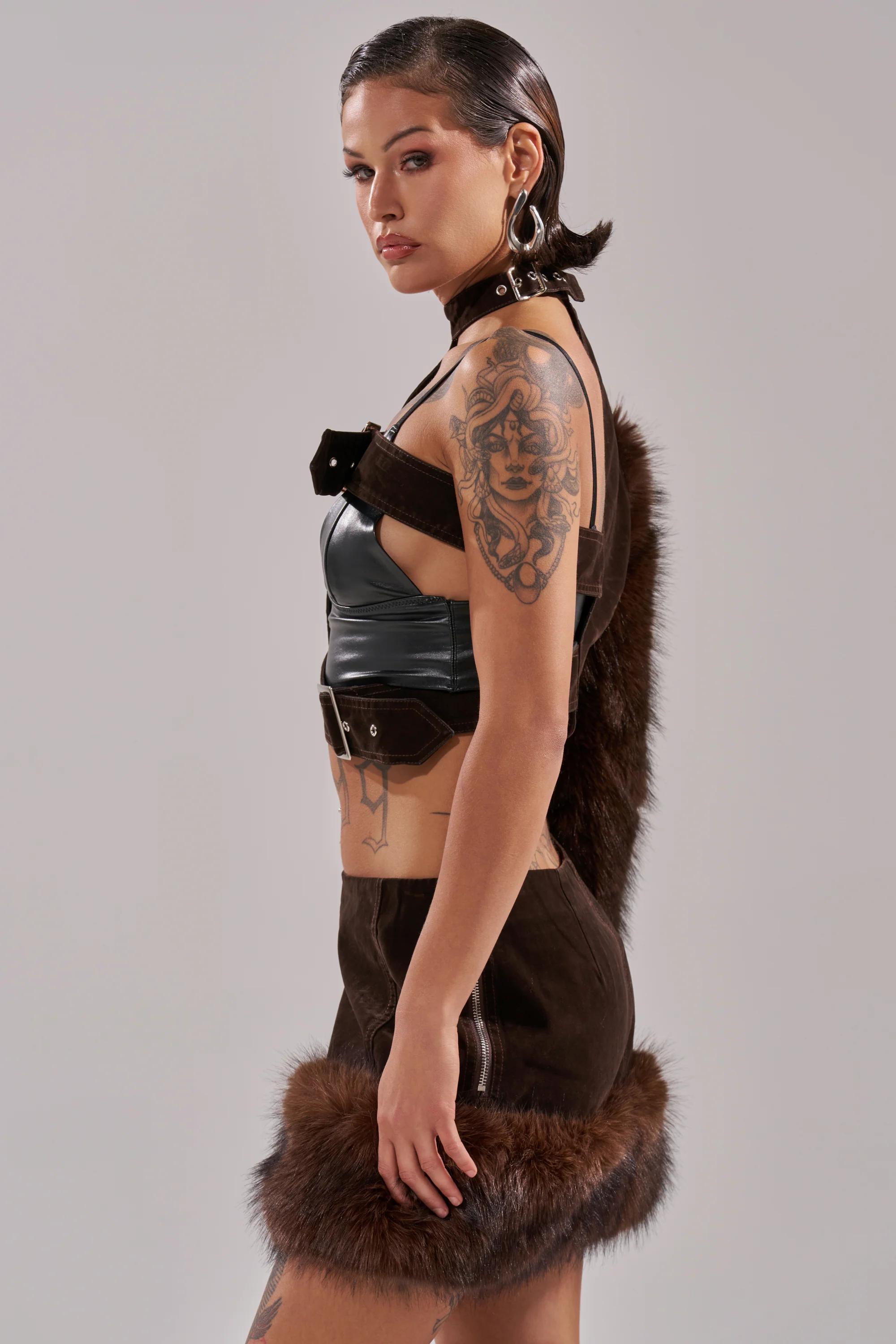 WILD SIDE SINGLE SLEEVE FUR TOP - Image 3