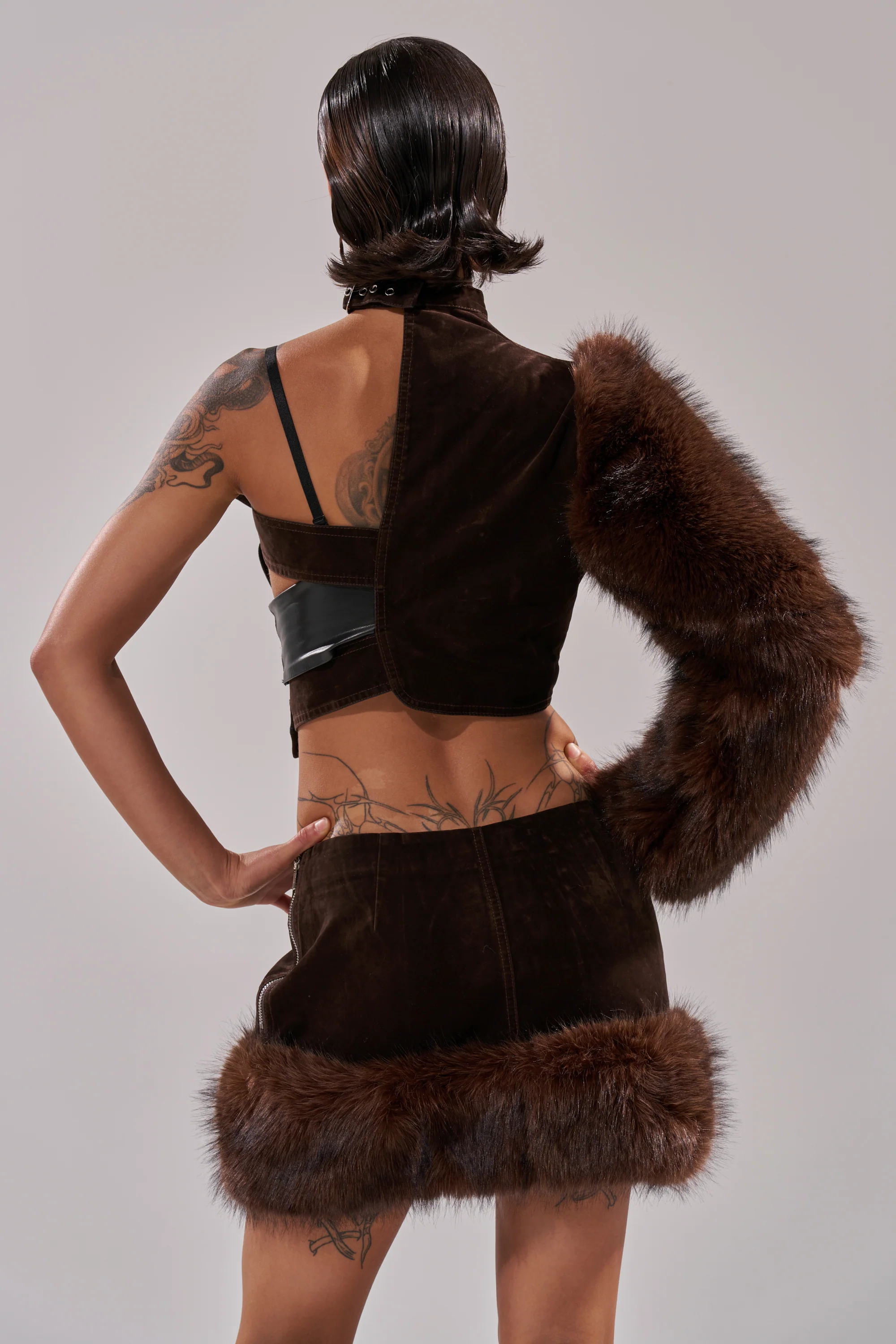 WILD SIDE SINGLE SLEEVE FUR TOP - Image 4