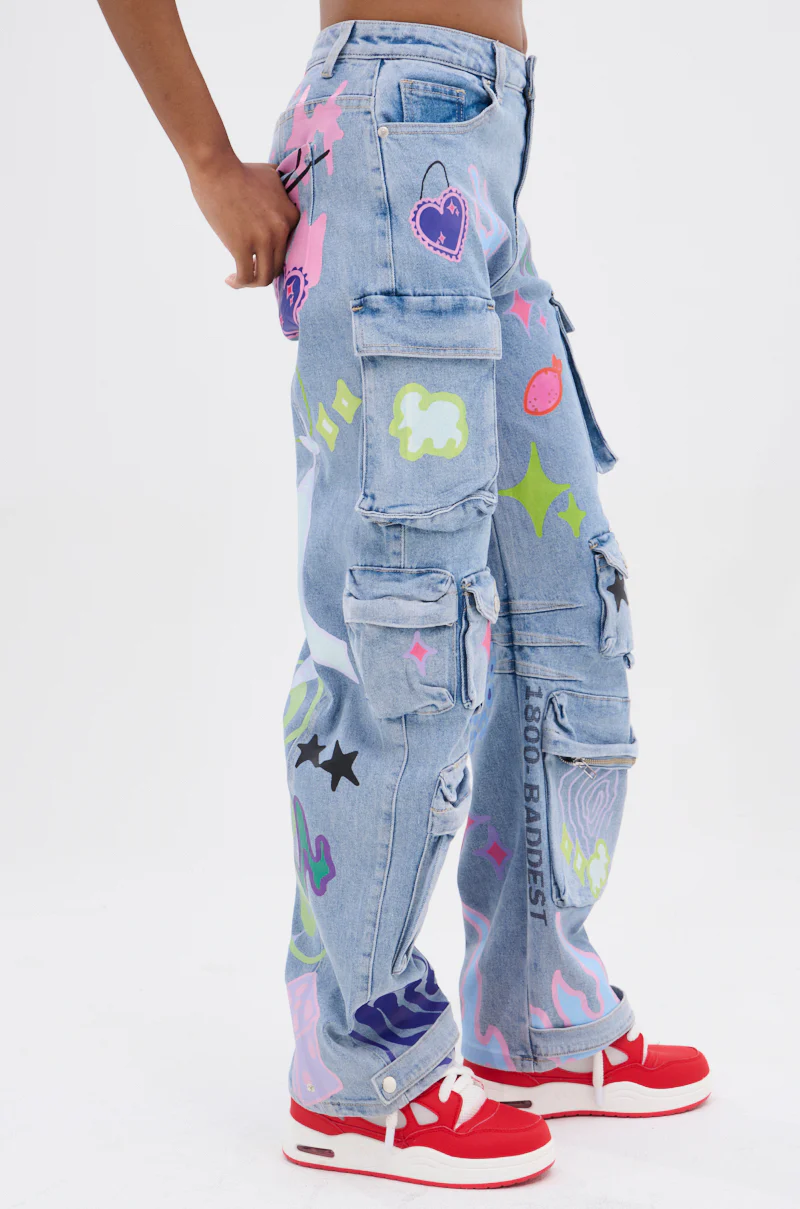 WILD SOUL GRAFFITI CARGO PANT - Image 4