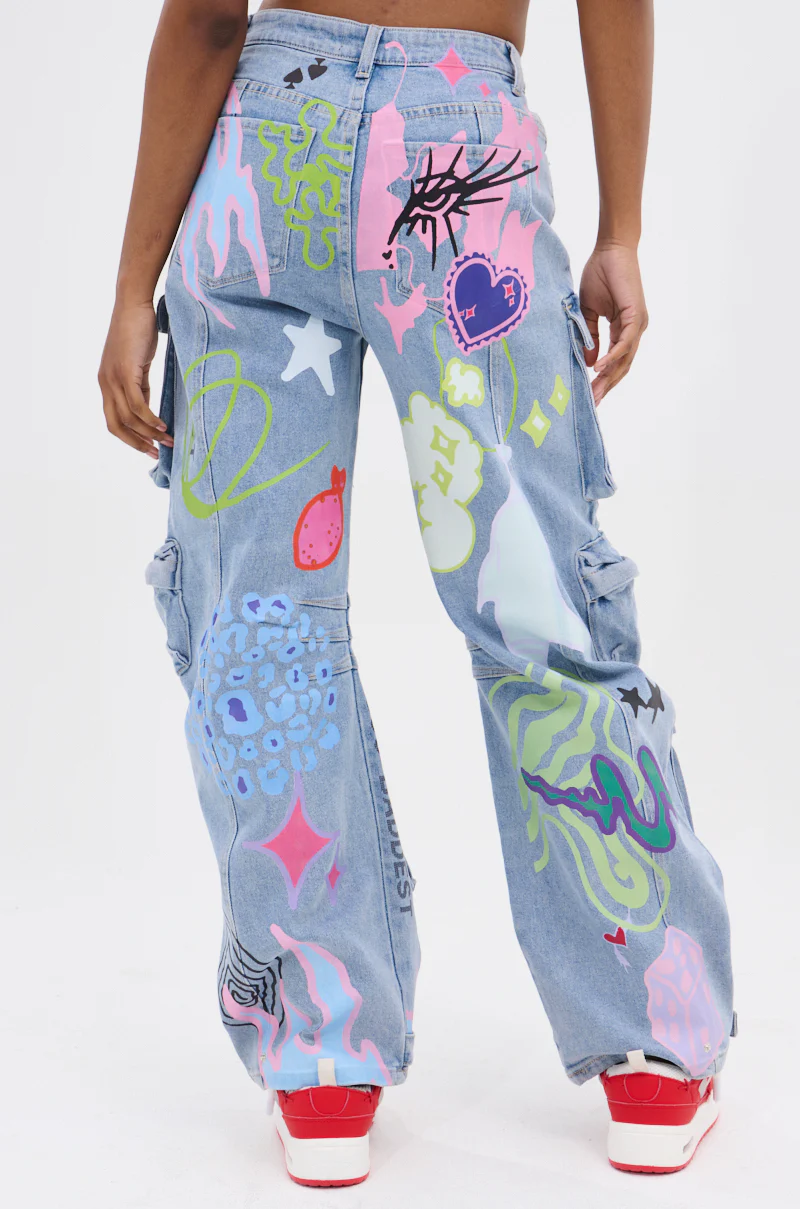 WILD SOUL GRAFFITI CARGO PANT - Image 5