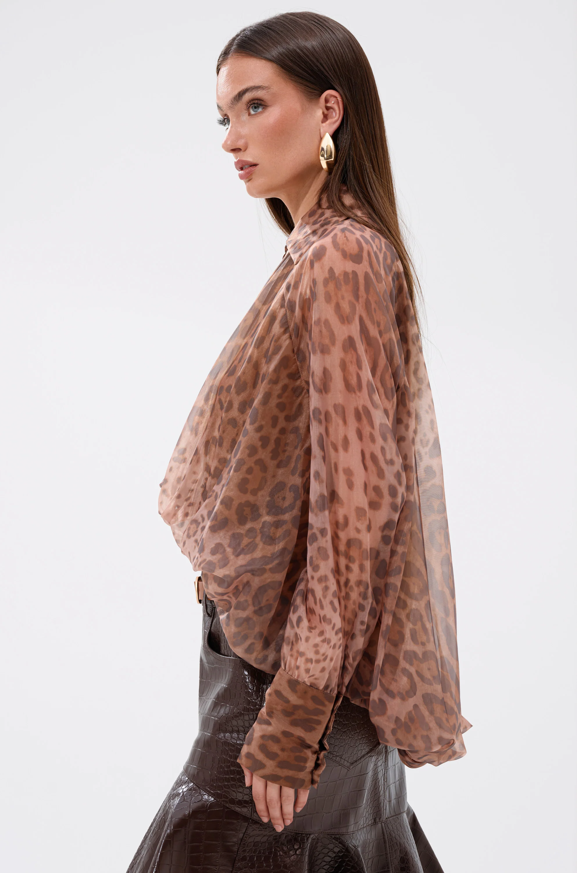 WILD SPIRIT HIGH LOW SHEER BLOUSE - Image 3