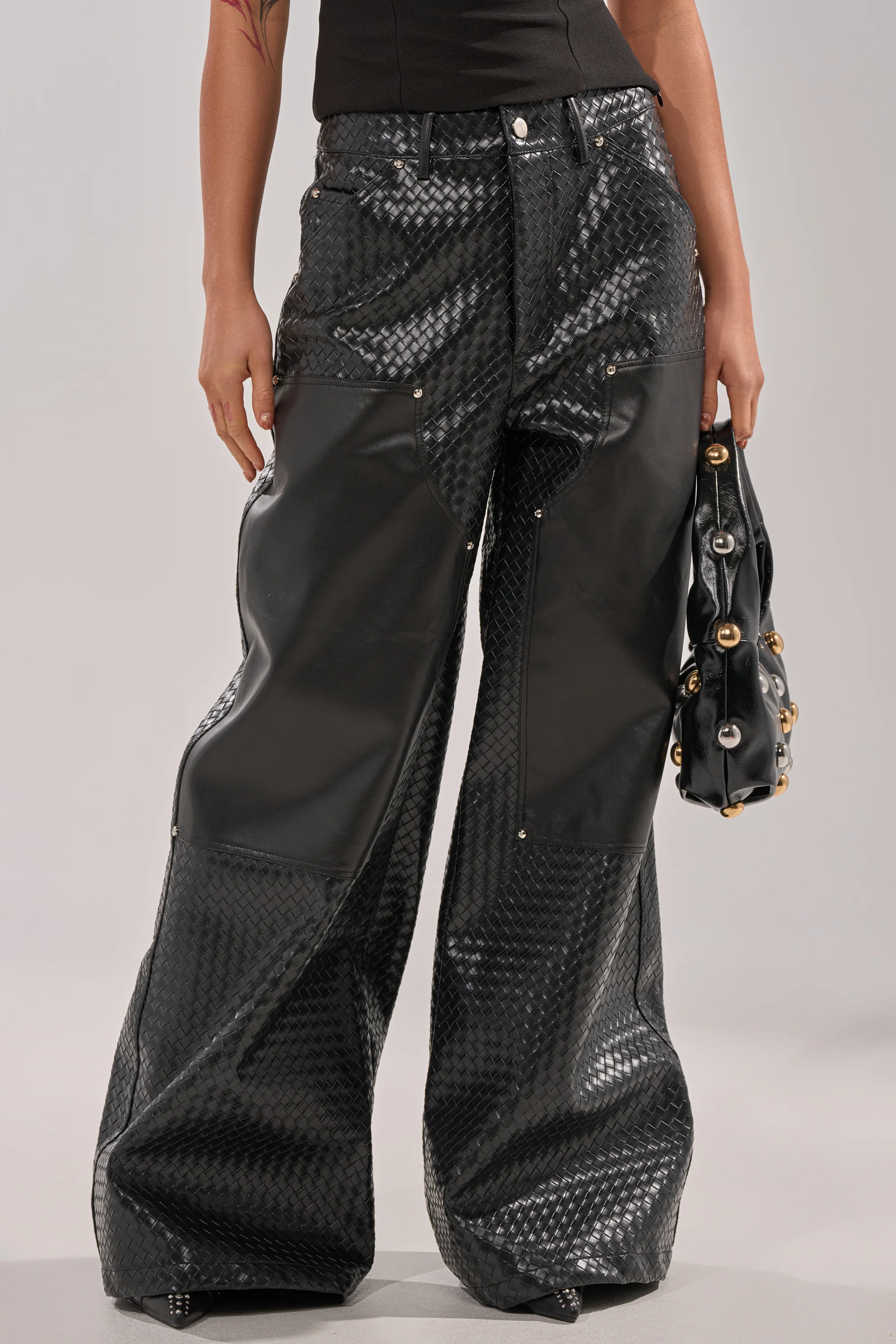 WILD TEXTURED FAUX LEATHER PANT - Image 3