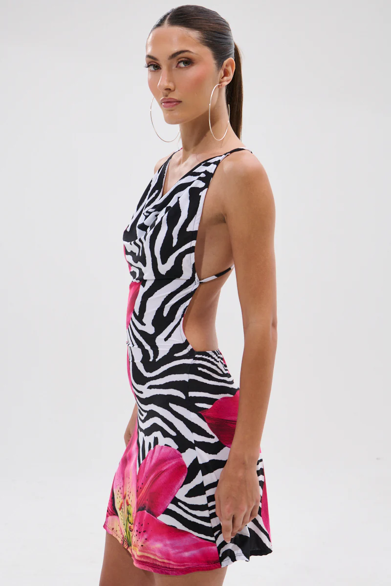 WILD THANG PRINTED MINI DRESS - Image 6