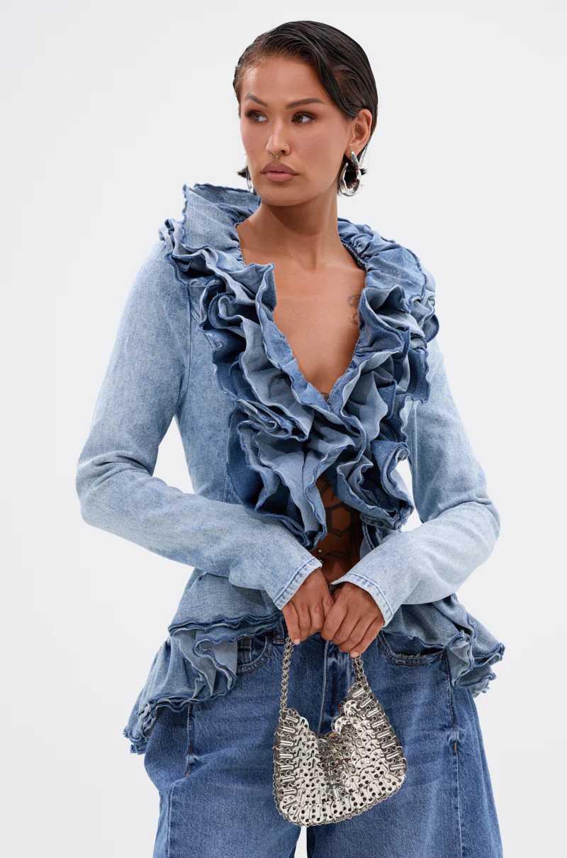 WILD WEST RUFFLE DETAIL BLOUSE - Image 3