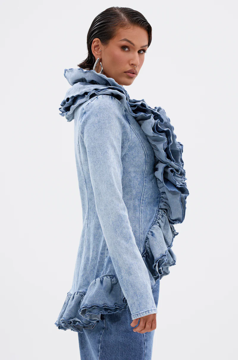 WILD WEST RUFFLE DETAIL BLOUSE - Image 4