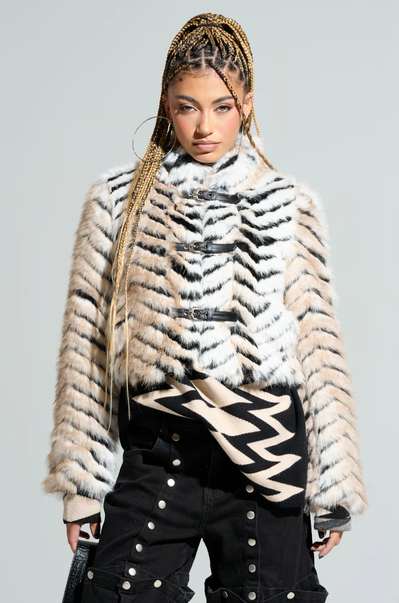 WILDER BUCKLE DETAIL FUR BOMBER - Image 2