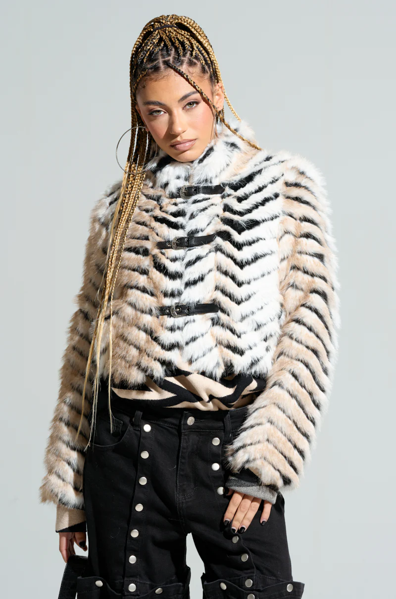 WILDER BUCKLE DETAIL FUR BOMBER - Image 4