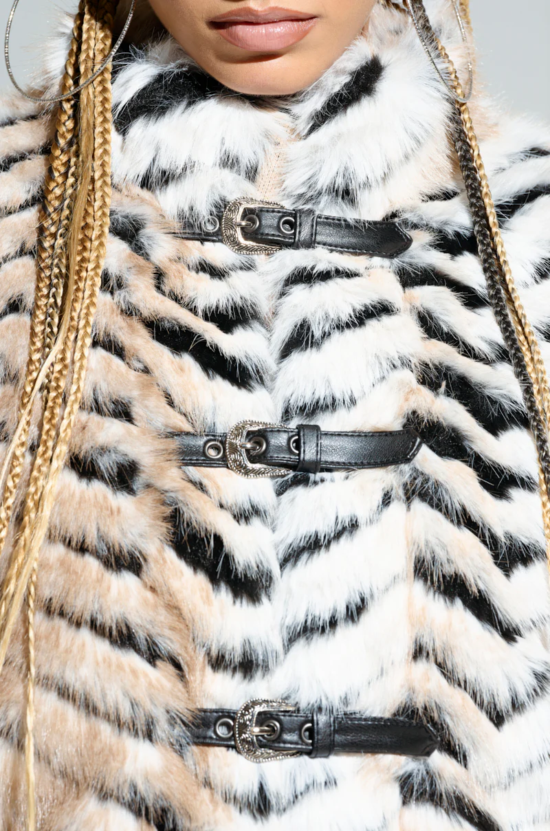 WILDER BUCKLE DETAIL FUR BOMBER - Image 8