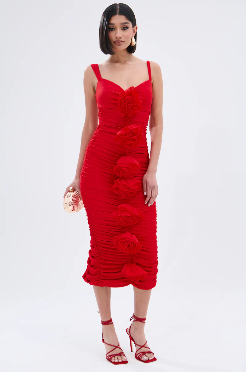 WILL YOU BE MY VALENTINE FLOWER MIDI DRESS - Image 2