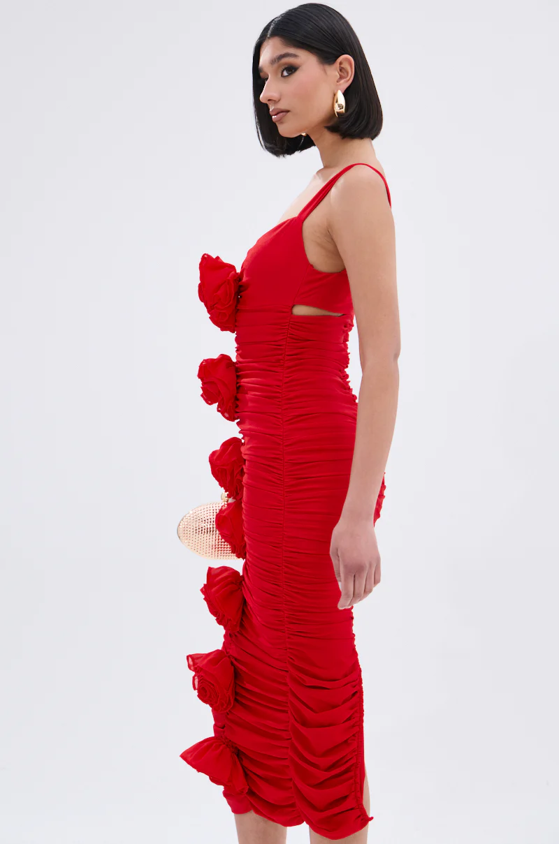 WILL YOU BE MY VALENTINE FLOWER MIDI DRESS - Image 3