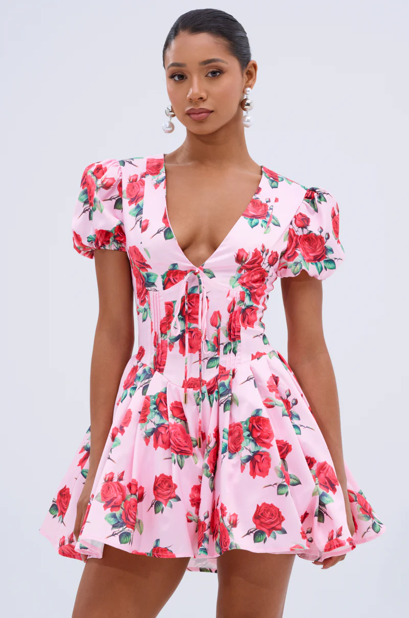WILL YOU TAKE THIS ROSE SATIN MINI DRESS - Image 2