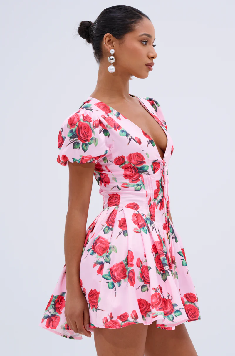 WILL YOU TAKE THIS ROSE SATIN MINI DRESS - Image 3