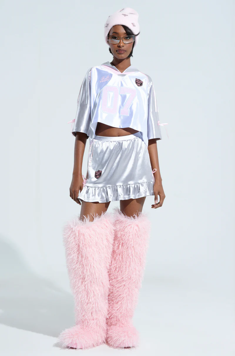 WINNING MINI SKIRT IN SILVER