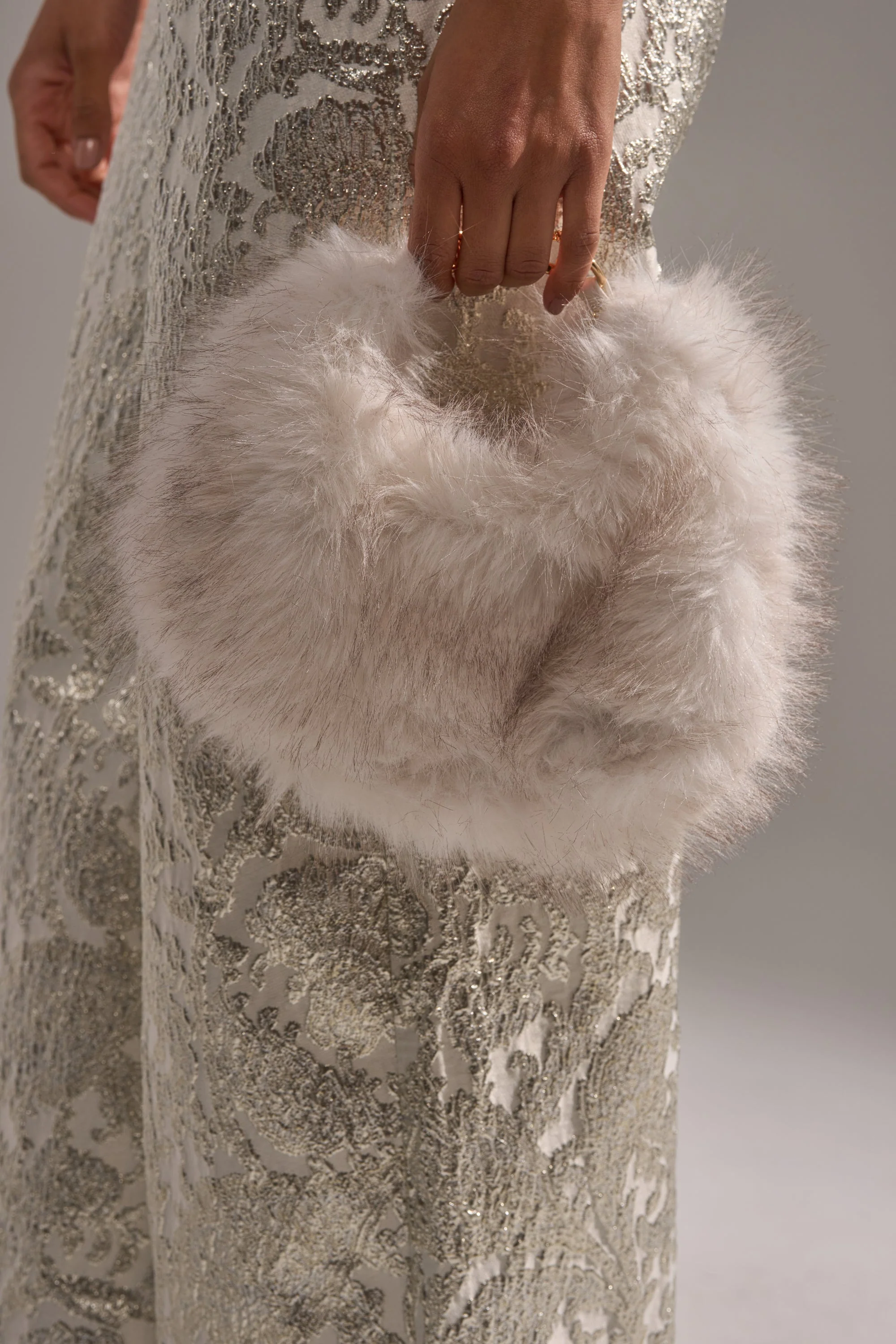 WINTER SKY FAUX FUR PURSE - Image 2