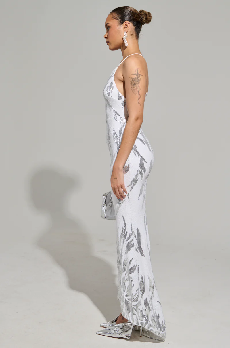 WINTER WHITES SEQUIN MAXI DRESS - Image 5