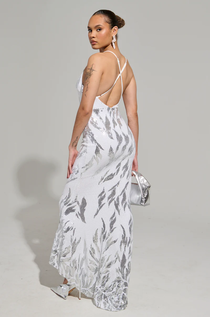 WINTER WHITES SEQUIN MAXI DRESS - Image 6