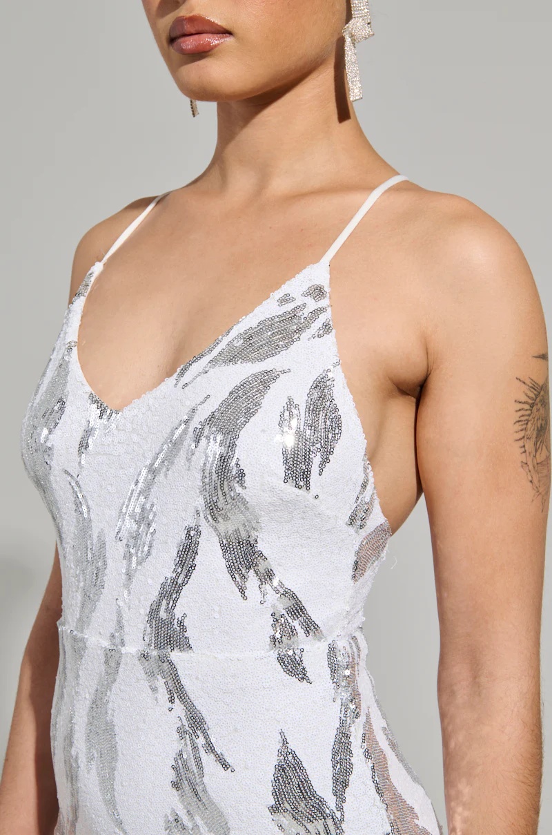 WINTER WHITES SEQUIN MAXI DRESS - Image 7