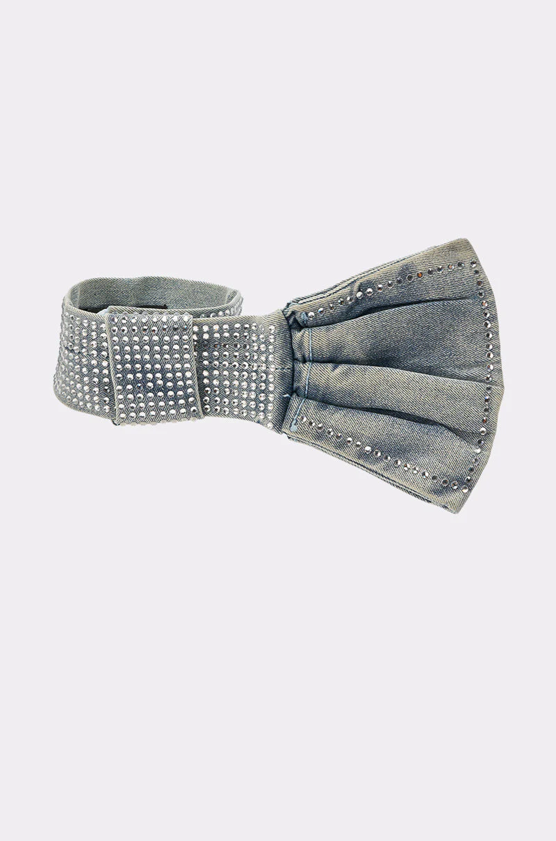 WITH A BOW DENIM NECKLACE - Image 3