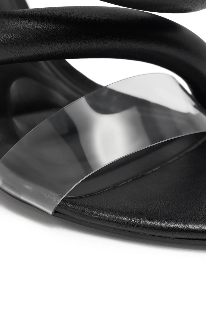 AKIRA MINORU BLACK WEDGE SANDAL - Image 8