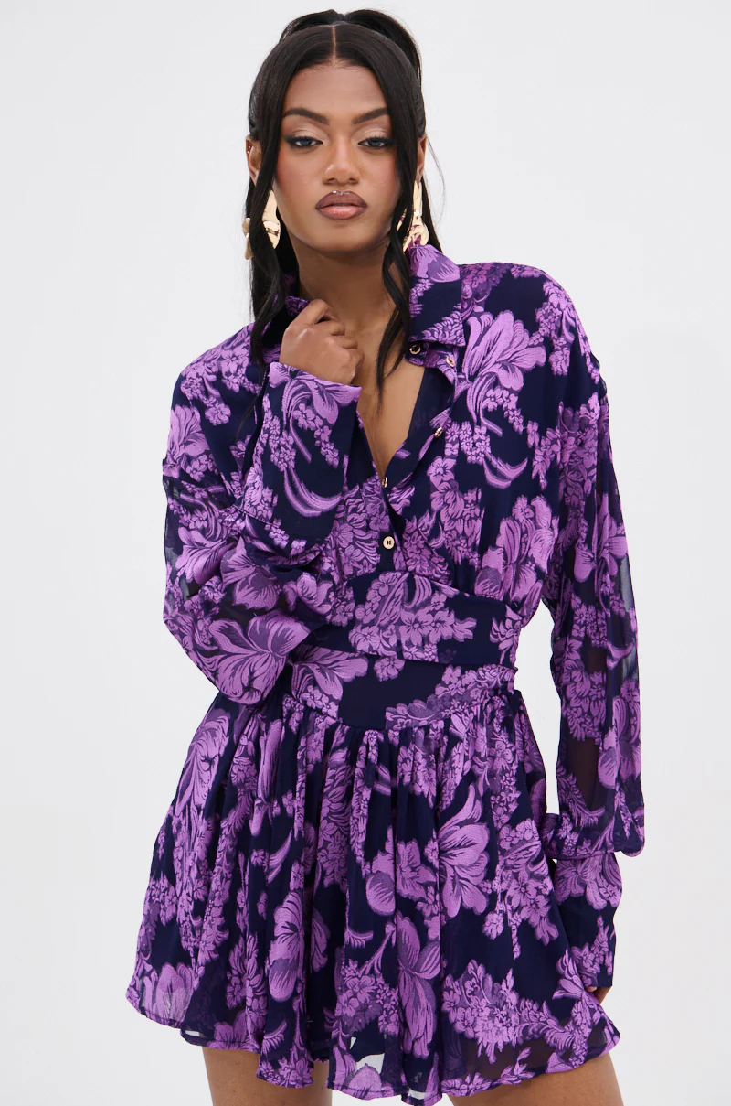 WOMAN OF THE HOUR PRINTED MINI DRESS - Image 3