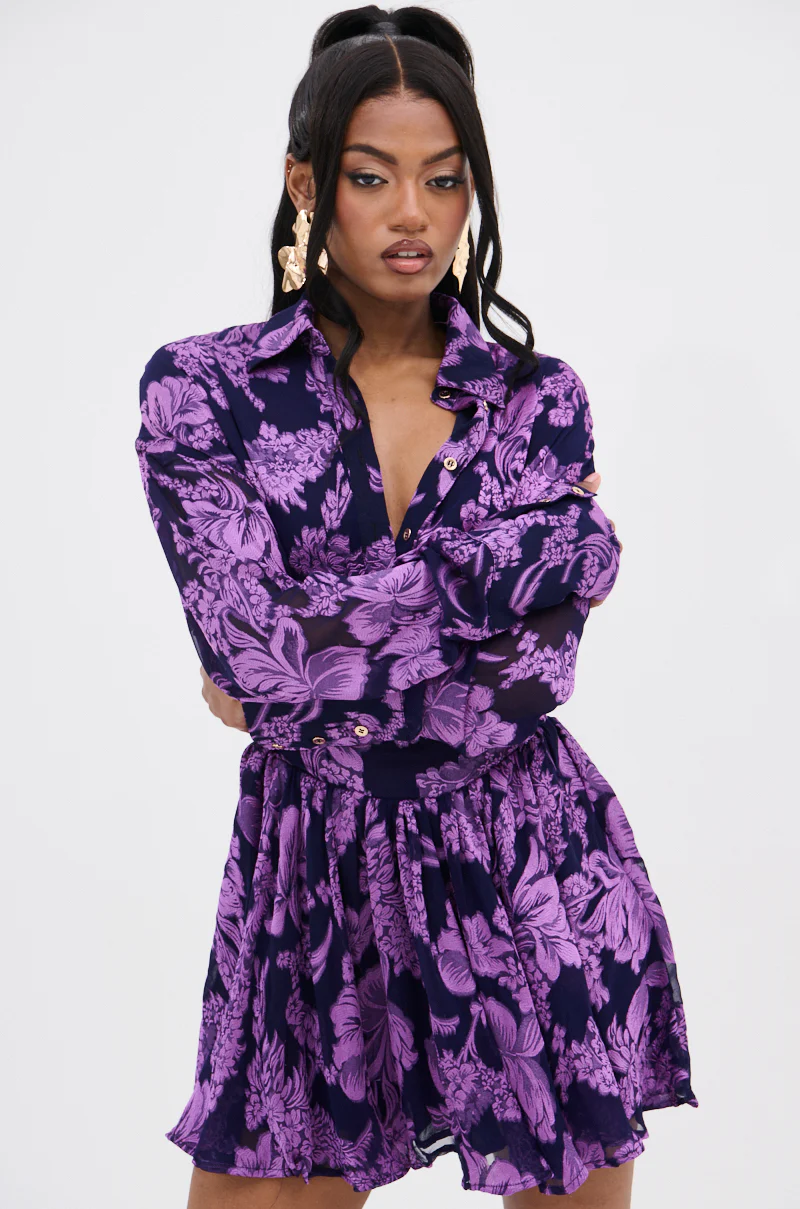 WOMAN OF THE HOUR PRINTED MINI DRESS - Image 5