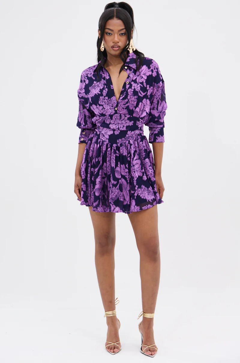 WOMAN OF THE HOUR PRINTED MINI DRESS - Image 8