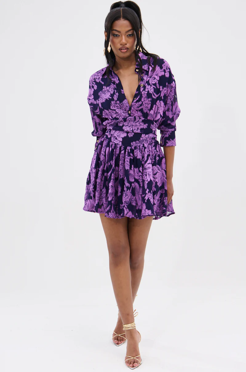 WOMAN OF THE HOUR PRINTED MINI DRESS - Image 9