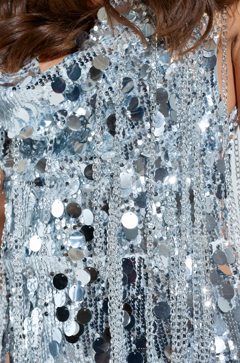 WON OF ONE SEQUIN CHAIN MINI DRESS - Image 8
