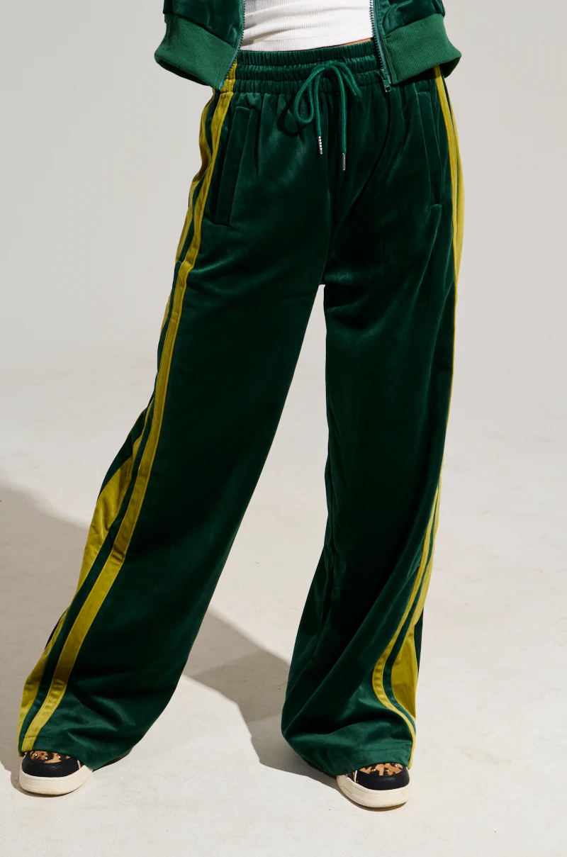 WONDER WHY VELVET WIDE LEG JOGGER - Image 2