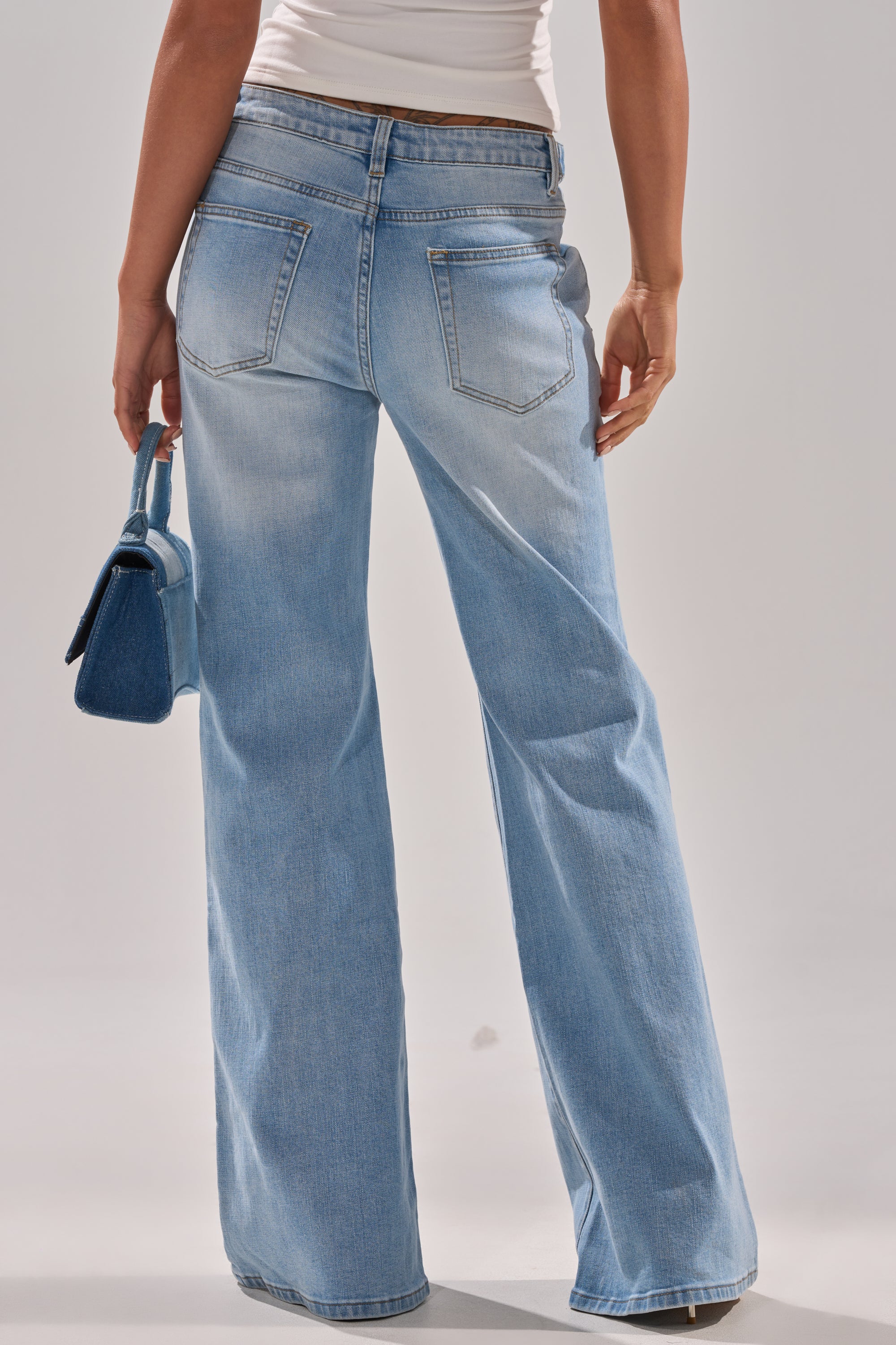 WON'T LOSE MYSELF WIDE-LEG  BLUE DENIM - Image 4