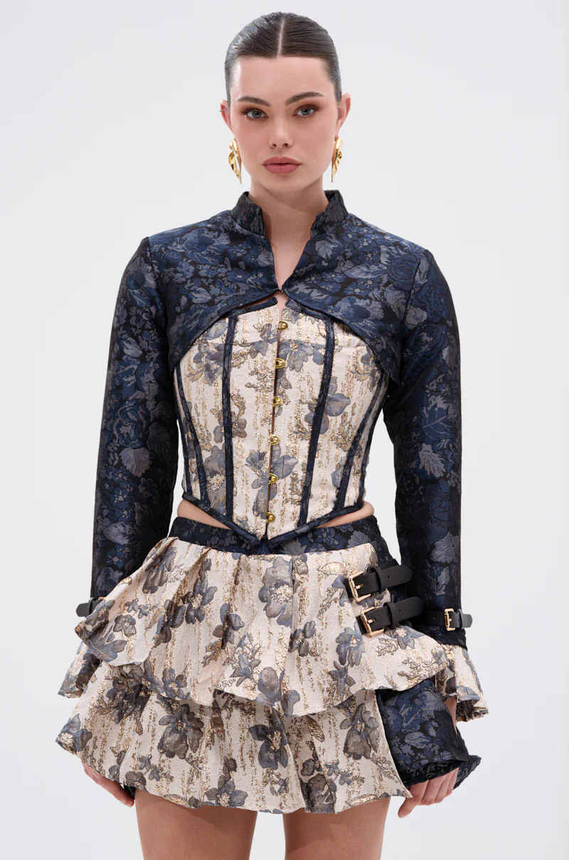 WON'T STOP MOVING BROCADE MINI BLAZER - Image 2