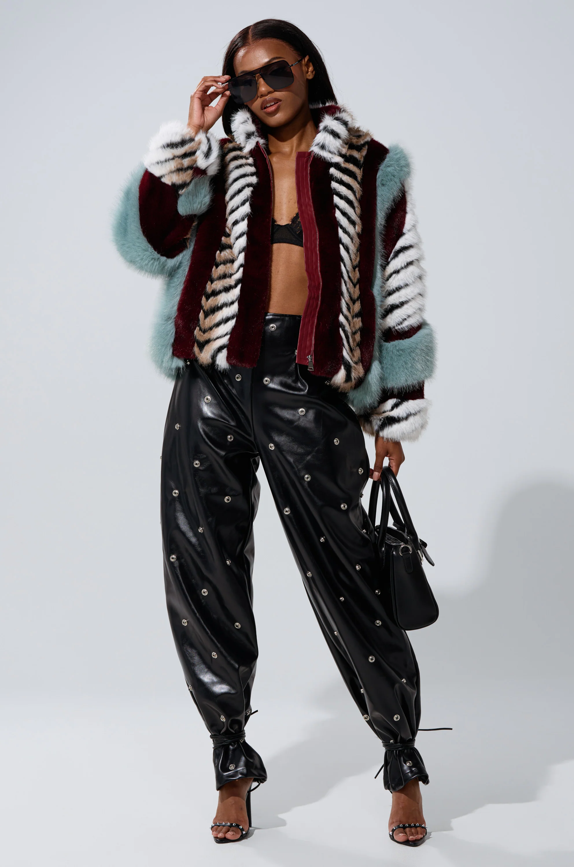 WORK IT BABY FAUX LEATHER BARREL PANT - Image 7