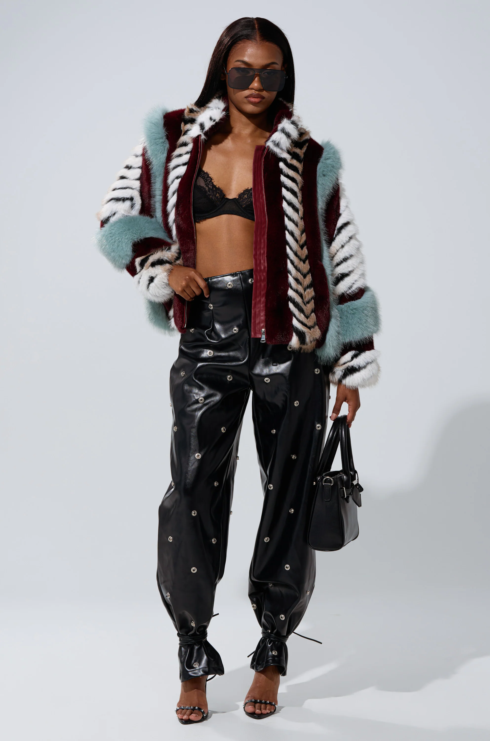 WORK IT BABY FAUX LEATHER BARREL PANT - Image 9