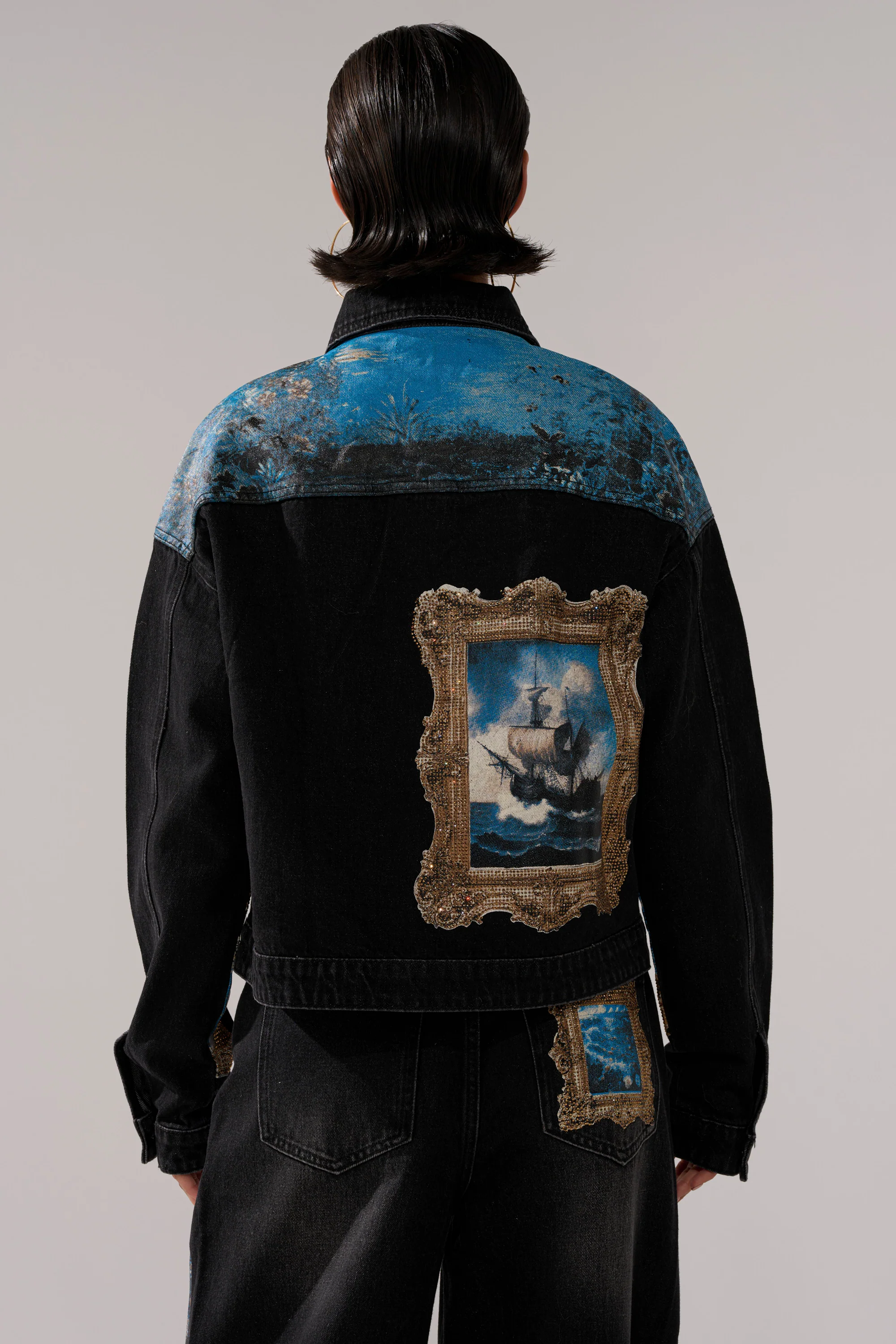 WORK OF ART GRAPHIC DENIM JACKET - Image 7